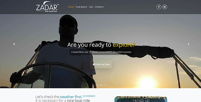 Web design - Zadarboatrental